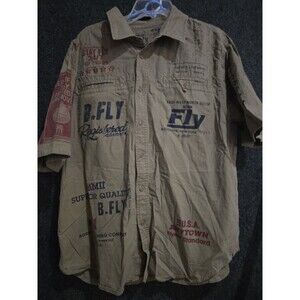 Born Fly 3xl Button Down Short Sleeve Shirt